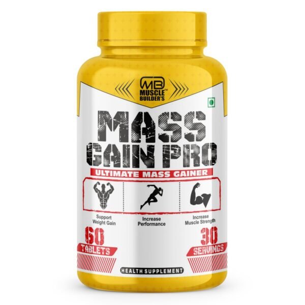 M B Muscle Builder’s Mass Gain Pro, Mass & Weight Gainer Capsule for Fast Weight & Muscle Gain, Muscle Building Weightlifters Supplement for Muscle Growth, Stamina & Strength For Men & Women – 60 Tab