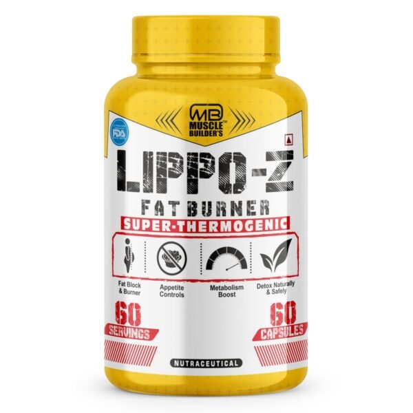 MB MUSCLE BUILDER’S Lippo-Z Fat Burner Super thermogenic Support Belly Fat Loss &Increase Metabolism  (60 Capsules)