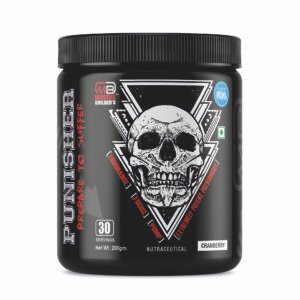 MB Muscle Builder's Punisher Pre Workout with L-Arginine, L-Citrulline, Creatine, Beta Alanine, & Caffeine for Explosive Muscle Pump, Lean Muscles Building, Strength, Focus & Energy - For Men & Women [30 Servings, 200g]