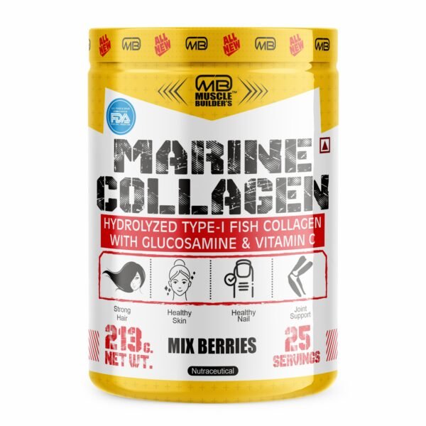 MB Muscle builder’s Marine Collagen Peptides for Anti-Aging ,Skin Repair & Good For Joints and Bones Health Protein Blends (30 Servings)